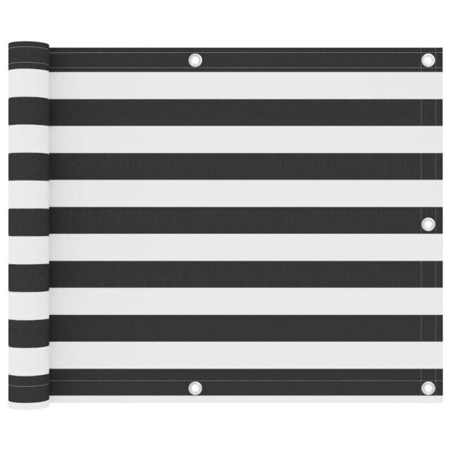 Berkfield Home Balcony Screen Anthracite & White 75x300 cm Oxford Fabric - image 1