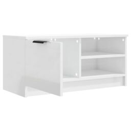 Berkfield Home TV Cabinet High Gloss White 80x35x36.5 cm Engineered Wood - thumbnail 6