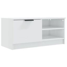 Berkfield Home TV Cabinet High Gloss White 80x35x36.5 cm Engineered Wood - thumbnail 2