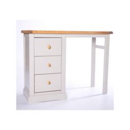 Cabinet Bits Loreo 3 Drawer Desk - Dressing Table Wood Knob in Light Grey - thumbnail 2