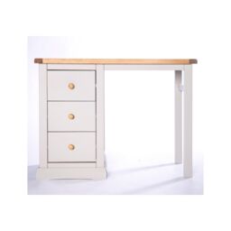 Cabinet Bits Loreo 3 Drawer Desk - Dressing Table Wood Knob in Light Grey - thumbnail 1