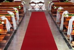 RugsX Anti-Slip Rumba Runner in Red - Size: 70 cm x 270 cm - thumbnail 4