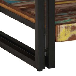 Berkfield Home Coffee Table Multicolour 90x50x38 cm Solid Wood Reclaimed - Size: 90 x 50 x 38 cm - thumbnail 8