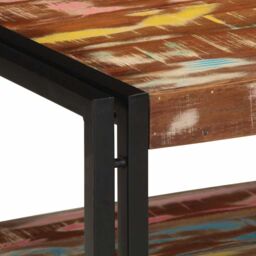 Berkfield Home Coffee Table Multicolour 90x50x38 cm Solid Wood Reclaimed - Size: 90 x 50 x 38 cm - thumbnail 6