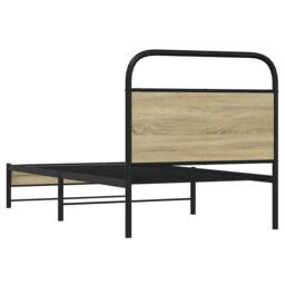 Berkfield Home Elegant Bed Frame without Mattress 80x200 cm Sonoma Oak Engineere in Brown - thumbnail 7