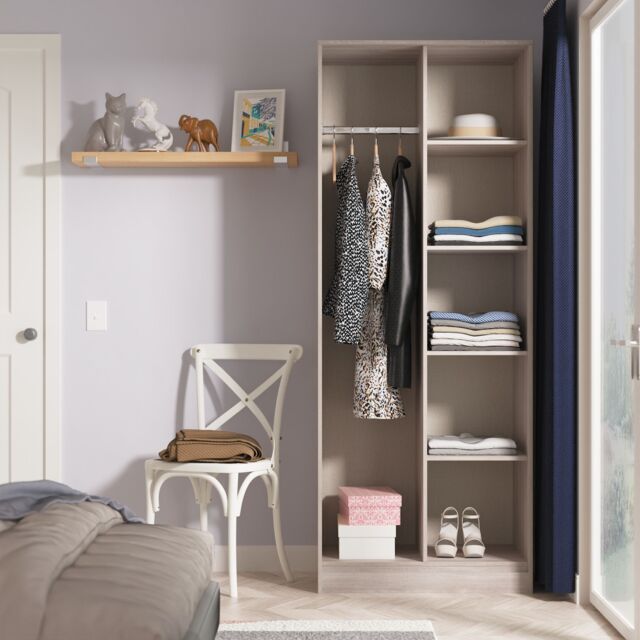 Ready Assembled 2 U Fuji Open Wardrobe (Ready Assembled) in Light Grey - image 1