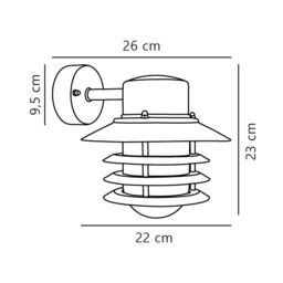 Nordlux Veje Outdoor Wall Light Silver Galv Steel Garden E27 IP54 Mains - thumbnail 4