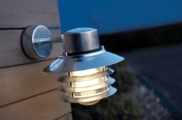 Nordlux Veje Outdoor Wall Light Silver Galv Steel Garden E27 IP54 Mains - thumbnail 2