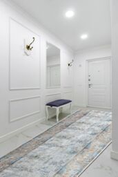 RugsX Anti-Slip Lotus Runner in Grey - Size: 120 cm x 110 cm - thumbnail 3