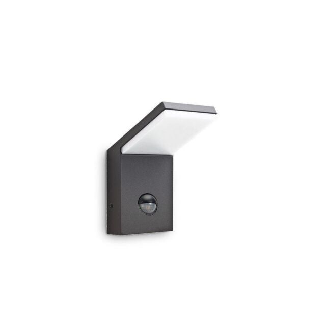 Netlighting Style Integrated LED Outdoor PIR Wall Lamp 1 Light Anthracite 3000K IP54 in Black