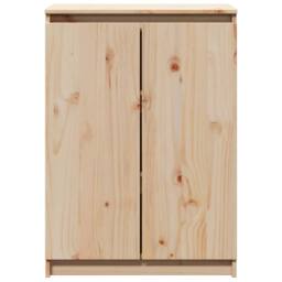 Berkfield Home Sideboard 60x36x84 cm Solid Pinewood in Natural - Size: 60 x 36 x 84 cm - thumbnail 5