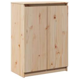 Berkfield Home Sideboard 60x36x84 cm Solid Pinewood in Natural - Size: 60 x 36 x 84 cm - thumbnail 3