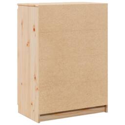 Berkfield Home Sideboard 60x36x84 cm Solid Pinewood in Natural - Size: 60 x 36 x 84 cm - thumbnail 8