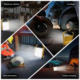 VOGREX 8.5W Foldable Portable Work Light IP65 Waterproof 4 Lighting Modes in Yellow - thumbnail 4