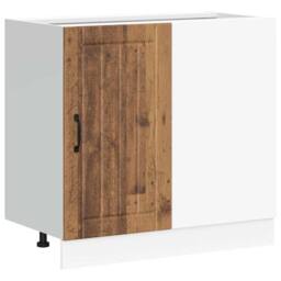 Berkfield Home Sink Base Cabinet Lucca Old Wood Engineered Wood in Brown - thumbnail 3