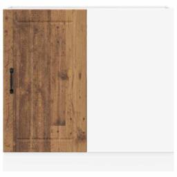 Berkfield Home Sink Base Cabinet Lucca Old Wood Engineered Wood in Brown - thumbnail 4