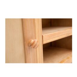 Cabinet Bits Lugo Waxed 2 Door TV Cabinet Wood Knob in Light Brown - thumbnail 5