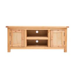 Cabinet Bits Lugo Waxed 2 Door TV Cabinet Wood Knob in Light Brown - thumbnail 1