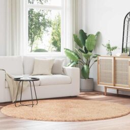 Berkfield Home Shaggy Rug High Pile NAVARRA Beige 200x200 cm Polyester - Size: Medium - thumbnail 1