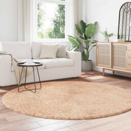 Berkfield Home Shaggy Rug High Pile NAVARRA Beige 200x200 cm Polyester - Size: Medium - thumbnail 3
