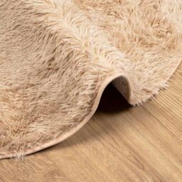 Berkfield Home Shaggy Rug High Pile NAVARRA Beige 200x200 cm Polyester - Size: Medium - thumbnail 5