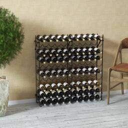 Costway 100-Bottle Large Wine Rack 10-Tier Wine Bottle Holder in Black - thumbnail 4