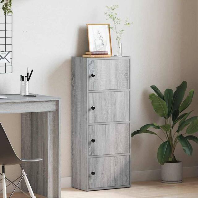 Berkfield Home Durable Bookcase Grey Sonoma 40x24x102 cm Engineered Wood - Size: 40 x 24 x 102 cm - image 1