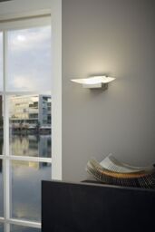 Loops Wall Light Colour White Shade Satined Plastic Bulb LED 1x5.6W Included - thumbnail 3