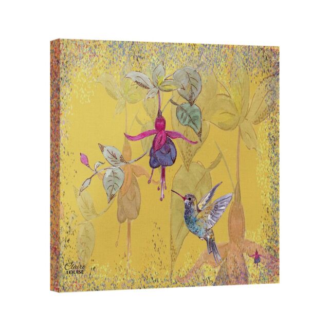 "Claire Louise Powder Bloom Fuchsia Canvas Print - Size: W30"" x H30"""