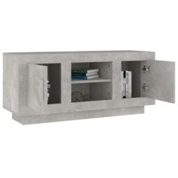 Berkfield Home TV Cabinet Concrete Grey 102x35x45 cm Engineered Wood - Size: 102 x 35 x 45 cm - thumbnail 4