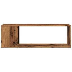 Berkfield Home TV Cabinet Old Wood 100x24x32 cm Engineered Wood in Brown - Size: 100 x 24 x 32 cm - thumbnail 4