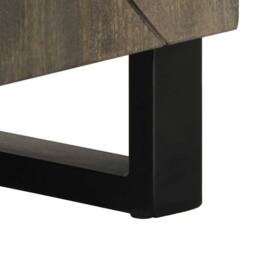 Berkfield Home TV Cabinet Black 105x33x46 cm Solid Wood Mango - Size: 105 x 33 x 46 cm - thumbnail 8