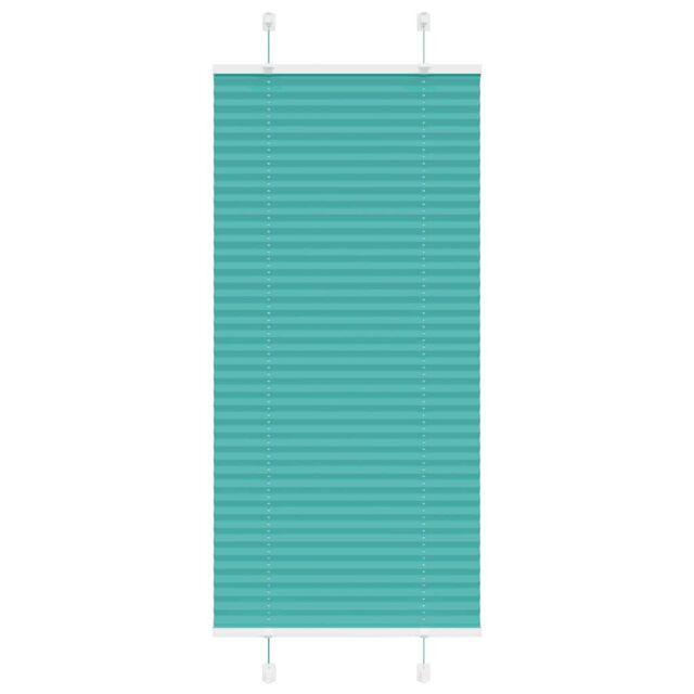 Berkfield Home Pleated Blind Petrol Green 60x150 cm Fabric Width 59.4 cm Polyester - image 1