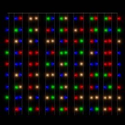 Berkfield Home LED Curtain Fairy Lights 3x3m 300 LED Colourful 8 Function - thumbnail 5