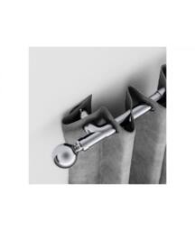 New Edge Blinds 28mm Room Darkening Corner Bracket for Curtain Poles in Metallic Silver - Size: 1 - thumbnail 2