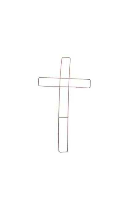 KDMD Wire Cross Frame 24 Inches Gold - image 1