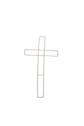 KDMD Wire Cross Frame 24 Inches Gold - thumbnail 1
