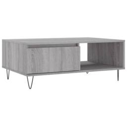 Berkfield Home Decorative Coffee Table Grey Sonoma 90x60x35 cm Engineered Wood - Size: 90 x 60 x 35 cm - thumbnail 3