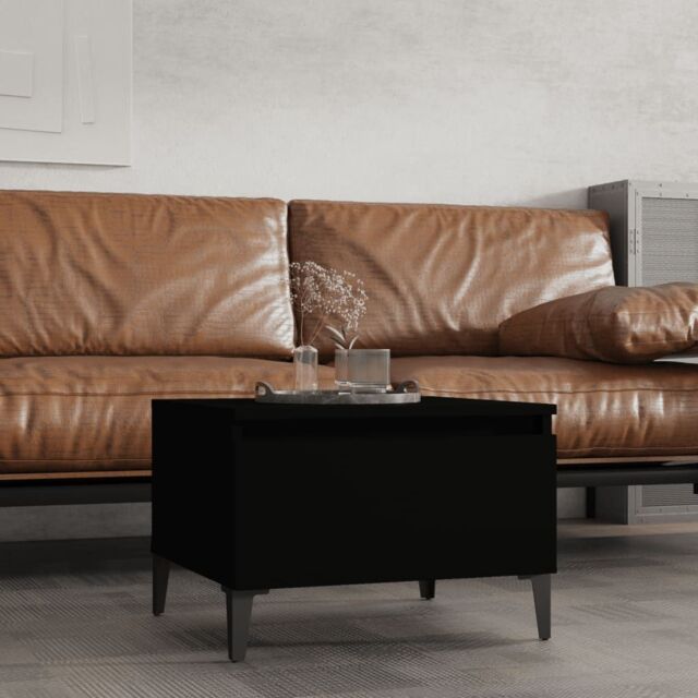 Berkfield Home Side Table Black 50x46x35 cm Engineered Wood - Size: 50 x 46 x 35 cm - image 1