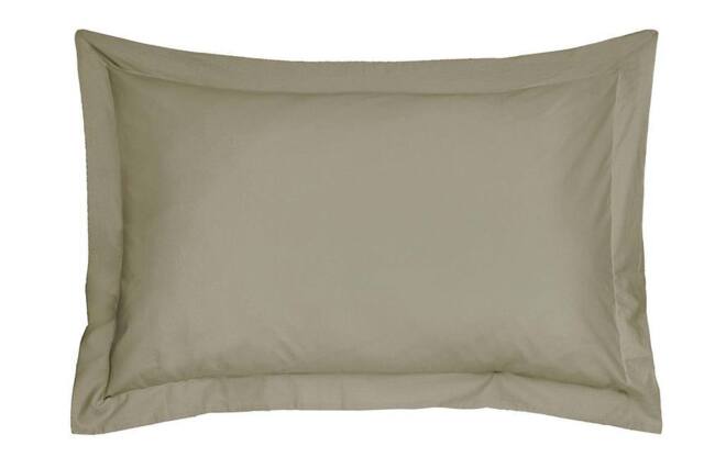 Smart Living Polycotton Oxford Percale Pillowcase Pair Non Iron in Taupe - Size: Standard Pillow Case - image 1