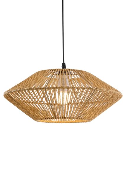 Living and Home E27 Vintage Hemp Rope Ceiling Pendant Light in Light Brown - image 1