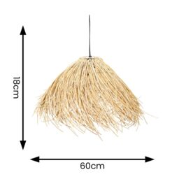 ValueLights Natural Grass Solar Powered Outdoor Hanging Pendant Garden Pergola Light - thumbnail 4