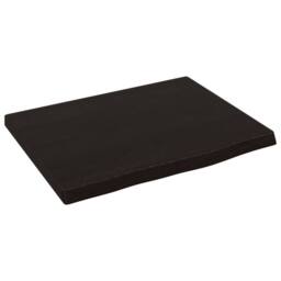 Berkfield Home Wall Shelf Dark Grey 40x30x2 cm Treated Solid Wood Oak in Dark Brown - Size: 40 x 30 x 2 cm - thumbnail 2