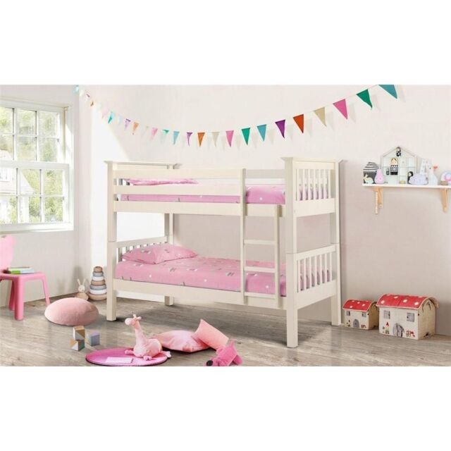 Ashfield Premium Stone White Finish Shaker Style Bunk Bed - Size: Single - image 1