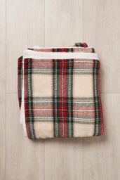 BHS Christmas Check Throw with Sherpa - Size: 45 cm x 45 cm - thumbnail 3