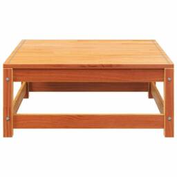 Berkfield Home Garden Sofa Armless with Footstool Wax Brown Solid Wood Pine - thumbnail 8