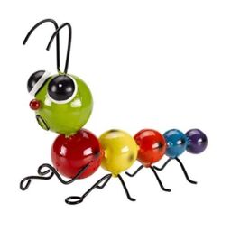 Marco Paul 15cm Multicoloured Metal Caterpillar Wall Art for Garden - thumbnail 7
