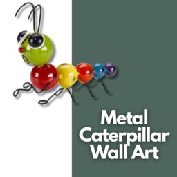 Marco Paul 15cm Multicoloured Metal Caterpillar Wall Art for Garden - thumbnail 3
