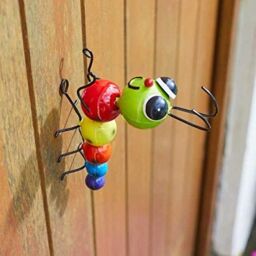 Marco Paul 15cm Multicoloured Metal Caterpillar Wall Art for Garden - thumbnail 1