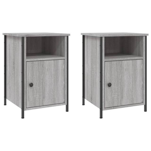 Berkfield Home Bedside Cabinets 2 pcs Grey Sonoma 40x42x60 cm Engineered Wood - Size: 40 x 42 x 60 cm - image 1